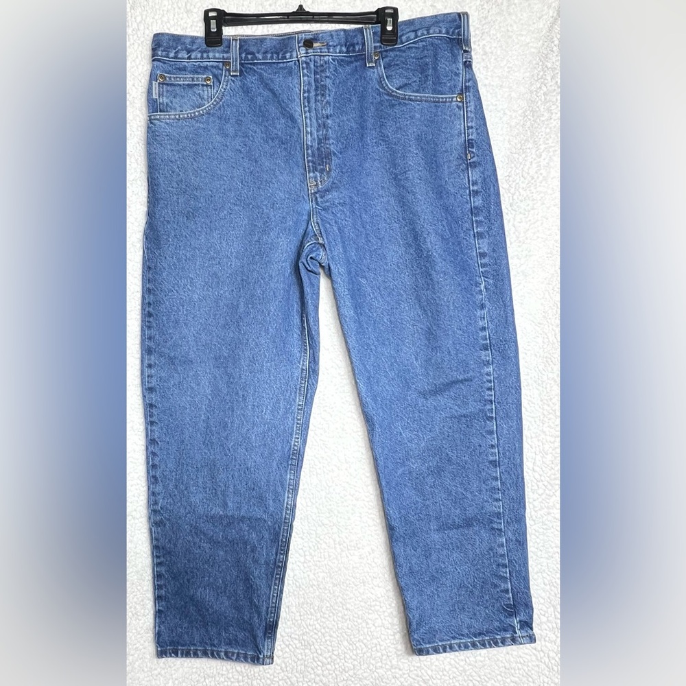 Lot Of Two Carhartt Jeans Mens 40x30 Blue Relaxed Fit Medium Wash Denim B17-DST - Picture 7 of 12